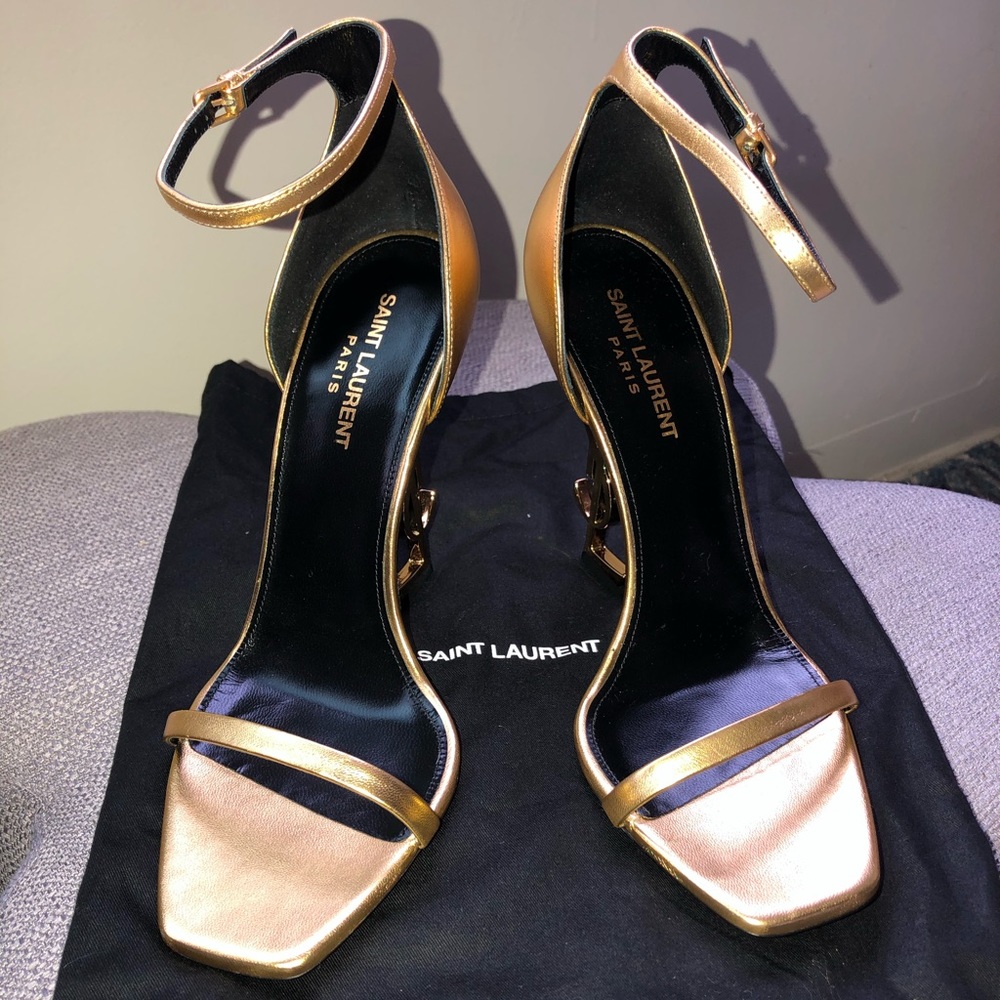 YSL Opyum Sandals GOLD, 39.5 Brand New!!